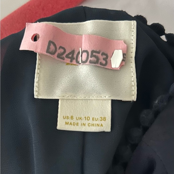 Anthropologie Maeve Navy Blue Fringe Mini Dress - Picture 6 of 6